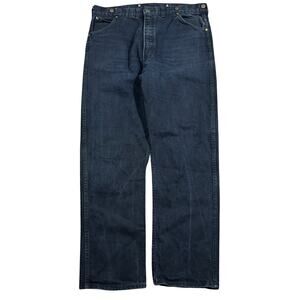 Vintage Key Black Jeans 38x32 Talon Zipper Faded Workwear Logger Baggy Denim